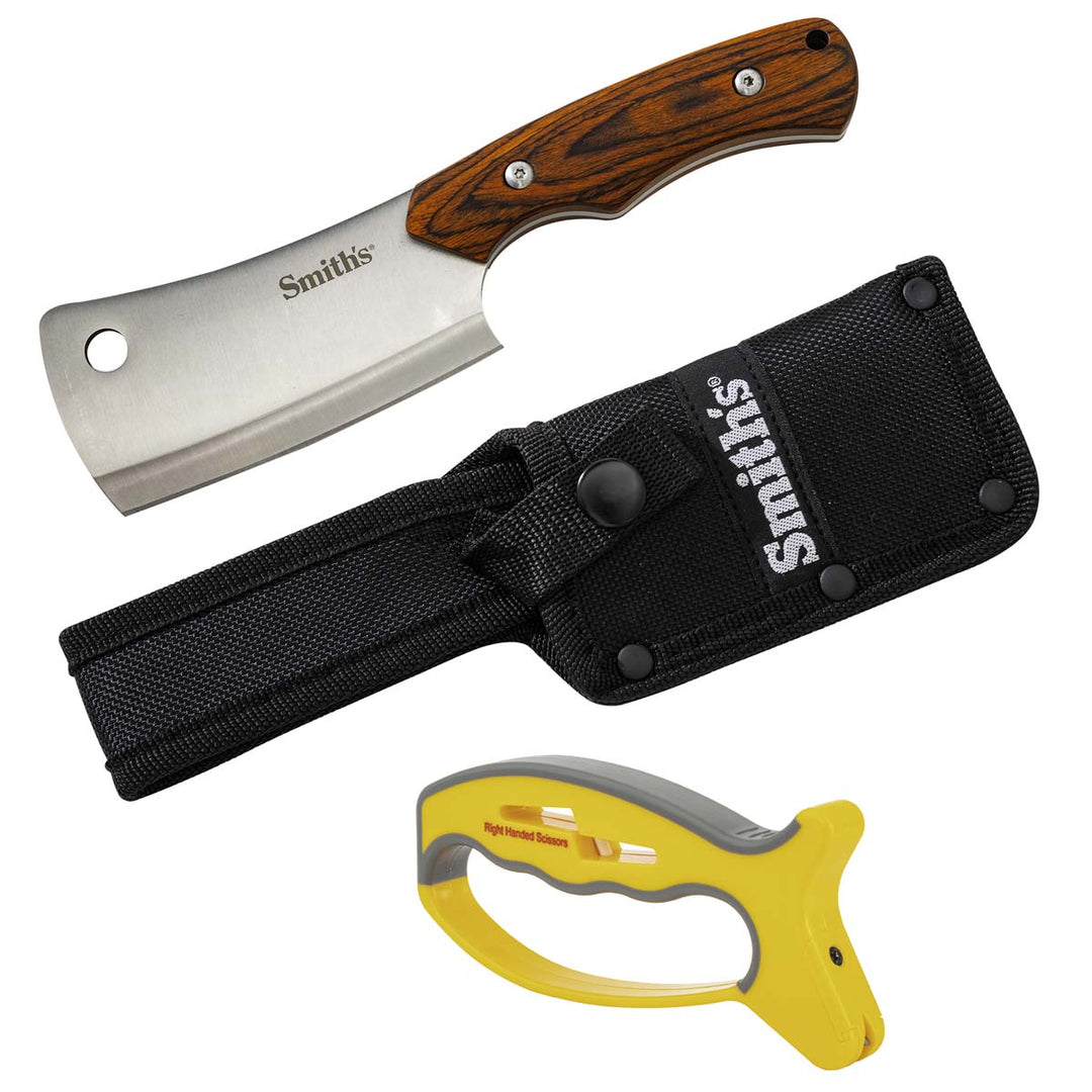 EdgeSport Camp Cleaver w/Sharpener Combo