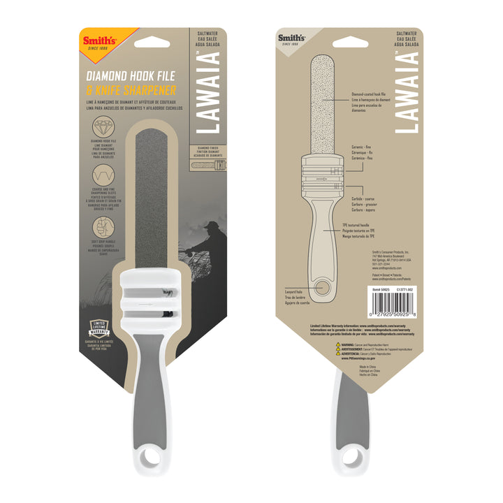 Lawaia Diamond Hook and Knife Sharpener (Carded)