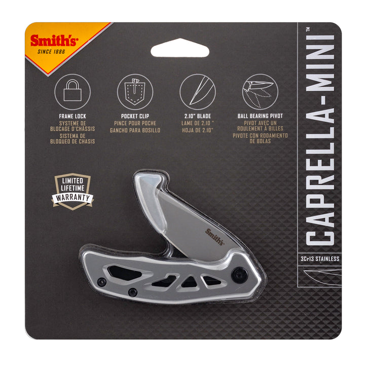 Mini-Caprella 2.1" Blade Folding Knife, Bead-Blast Steel