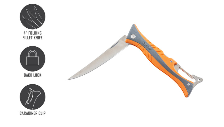 Regal River 4" Folding Fillet Knife (Orange)